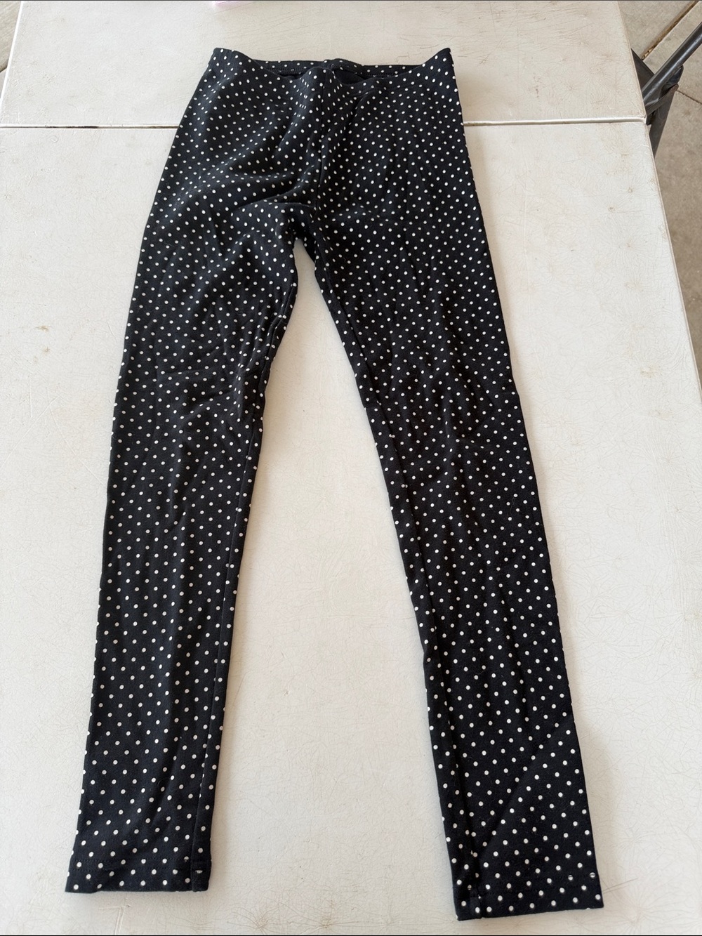 Gymboree Black Leggings with White Polka Dots